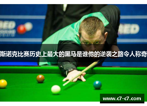 斯诺克比赛历史上最大的黑马是谁他的逆袭之路令人称奇